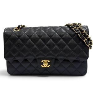 Chanel A01112 Classic Medium Caviar Gold Hardware