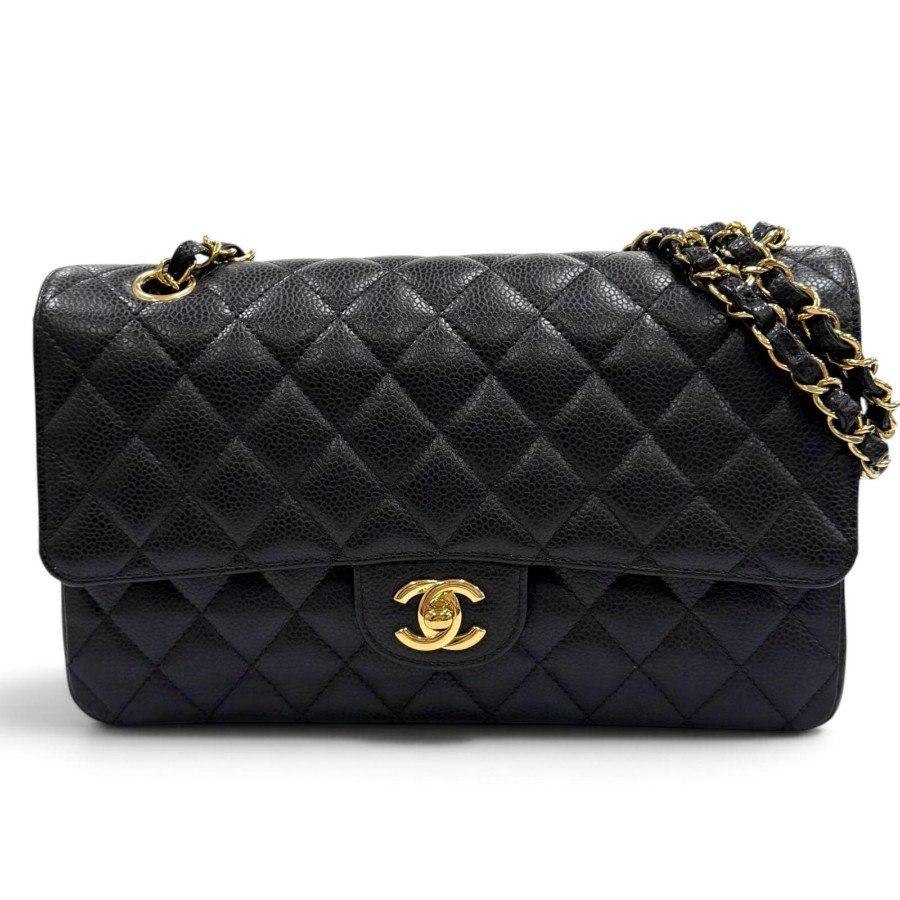 Chanel A01112 Classic Medium Caviar Gold Hardware
