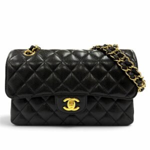 Chanel A01113 Matelassé Black Caviar