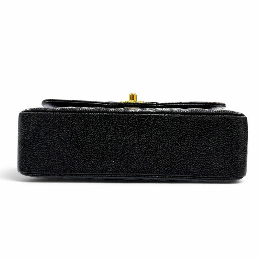 Chanel A01113 Matelassé Black bottom view