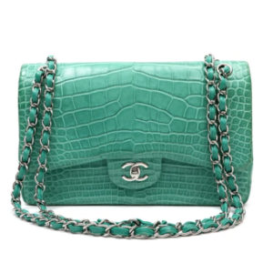 Chanel Classic Jumbo Seafoam Alligator