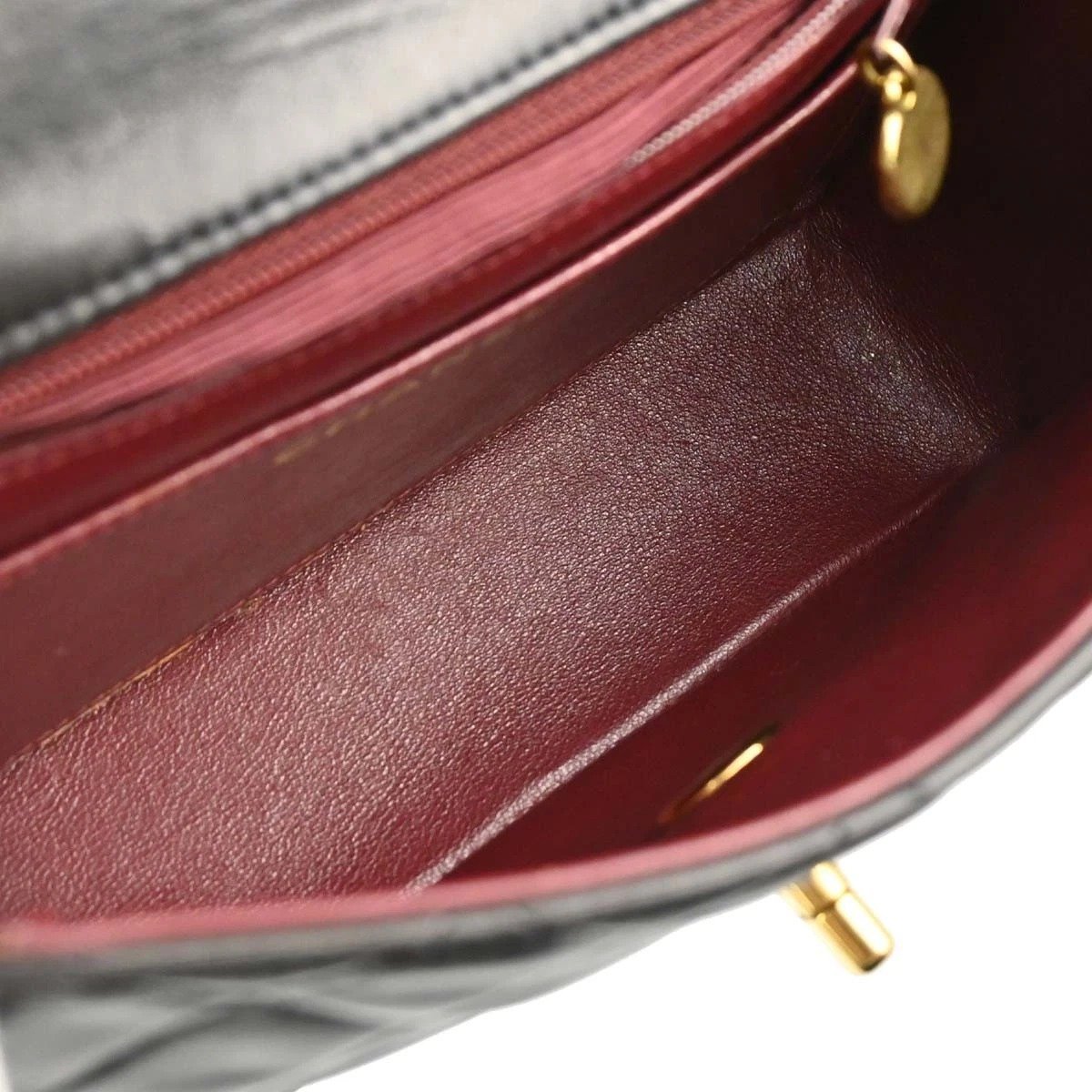Chanel Classic Mini Square Flap Lambskin Inside view