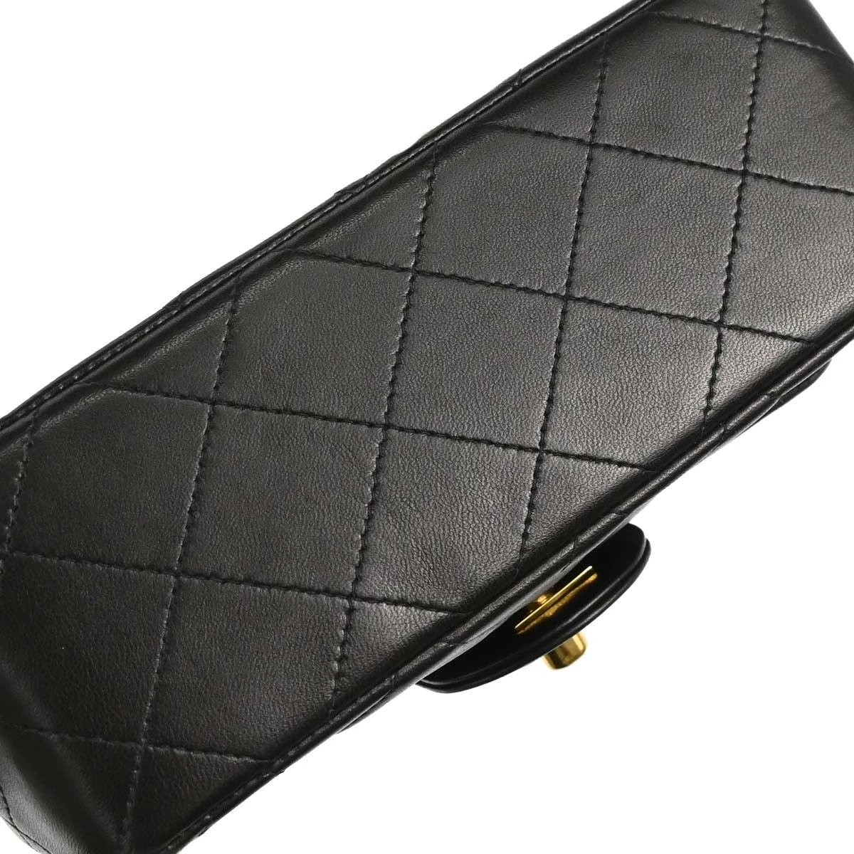 Chanel Classic Mini Square Flap Lambskin bottom view