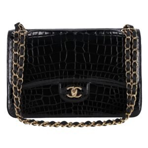 Chanel Jumbo Black Shinny Alligator