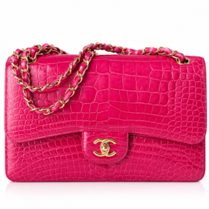 Chanel Jumbo Hot Pink Alligator Double Flap Bag