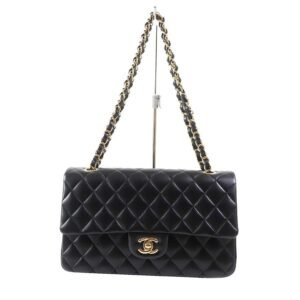 Chanel Matelassé Medium Black Lambskin