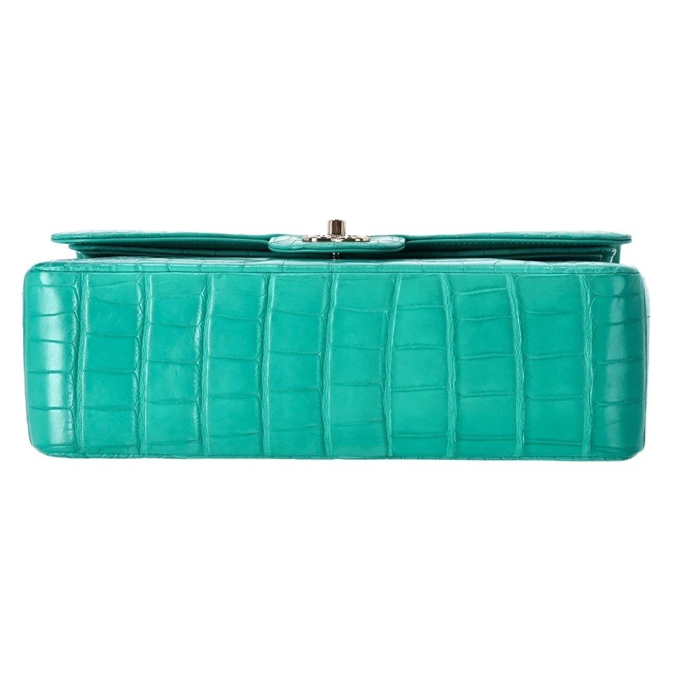 Chanel Matte Alligator Jumbo bottom view