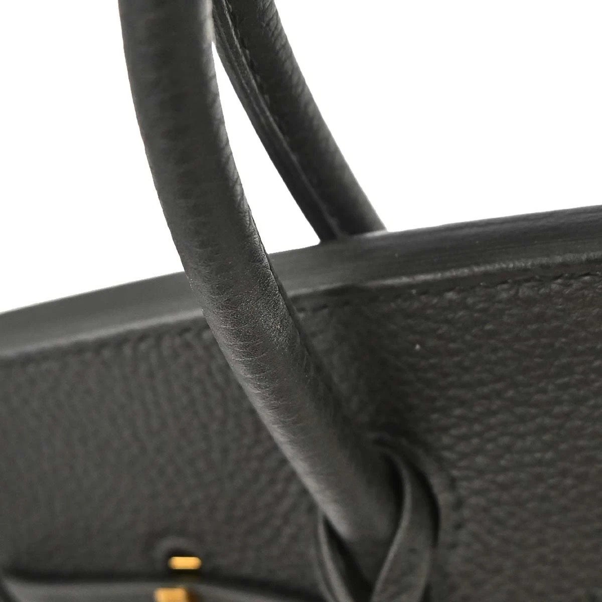Hermès Birkin 25 black Togo leather handbag side view