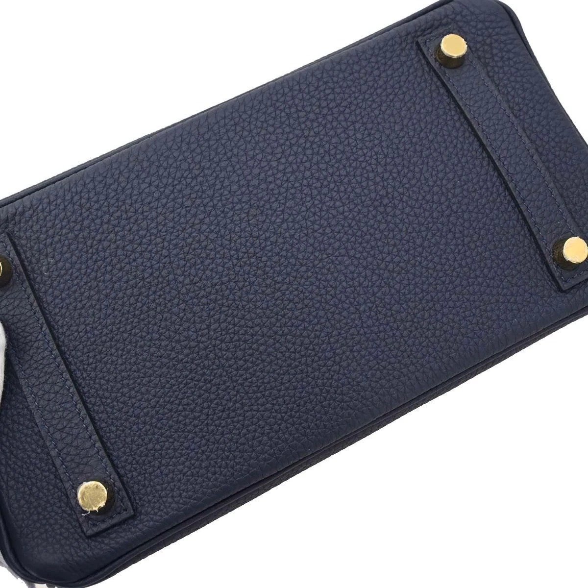 Hermes Birkin 25 Blue Nuit Togo bottom view