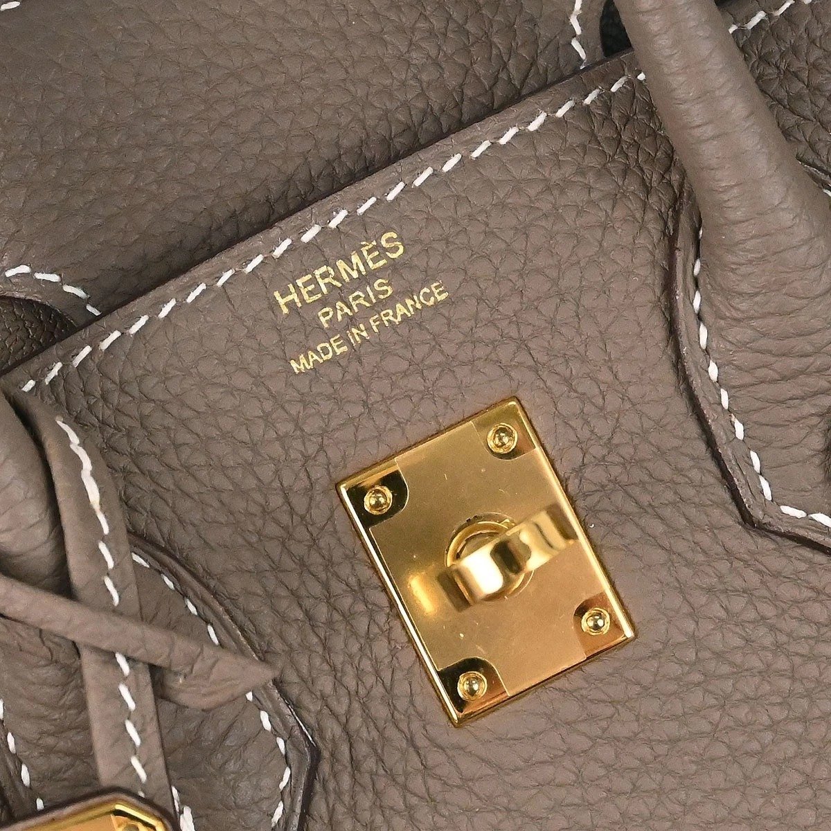 Hermès Birkin 25 Étoupe Togo leather front view