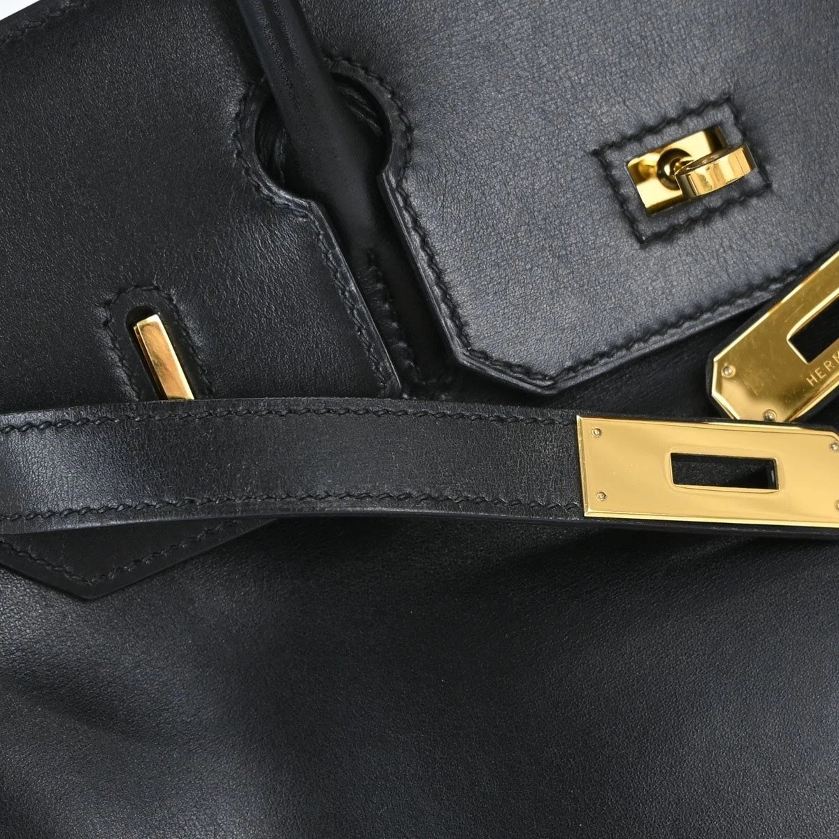 Hermès Birkin 30 Black Box Calf hardware