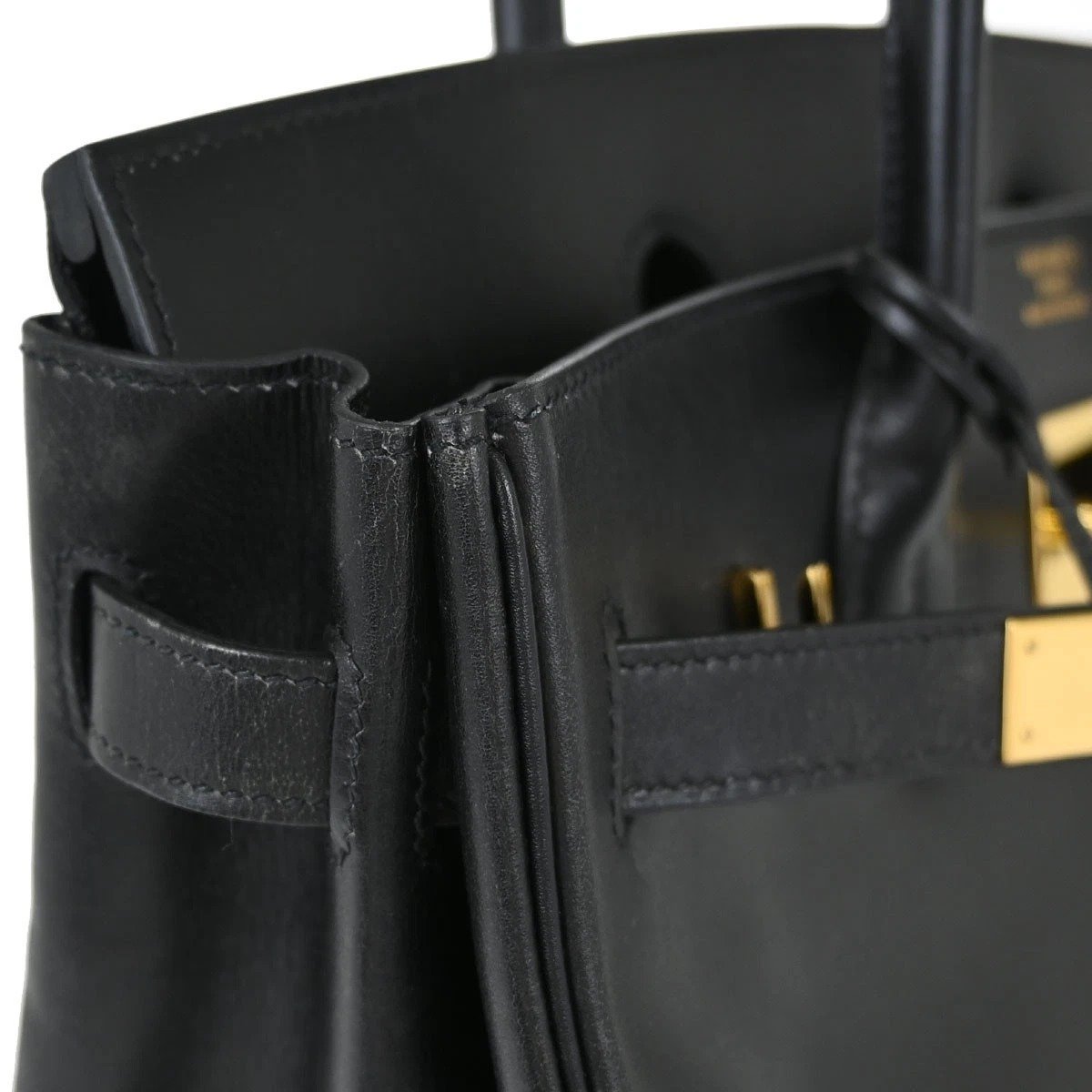 Hermès Birkin 30 Black Box Calf side view