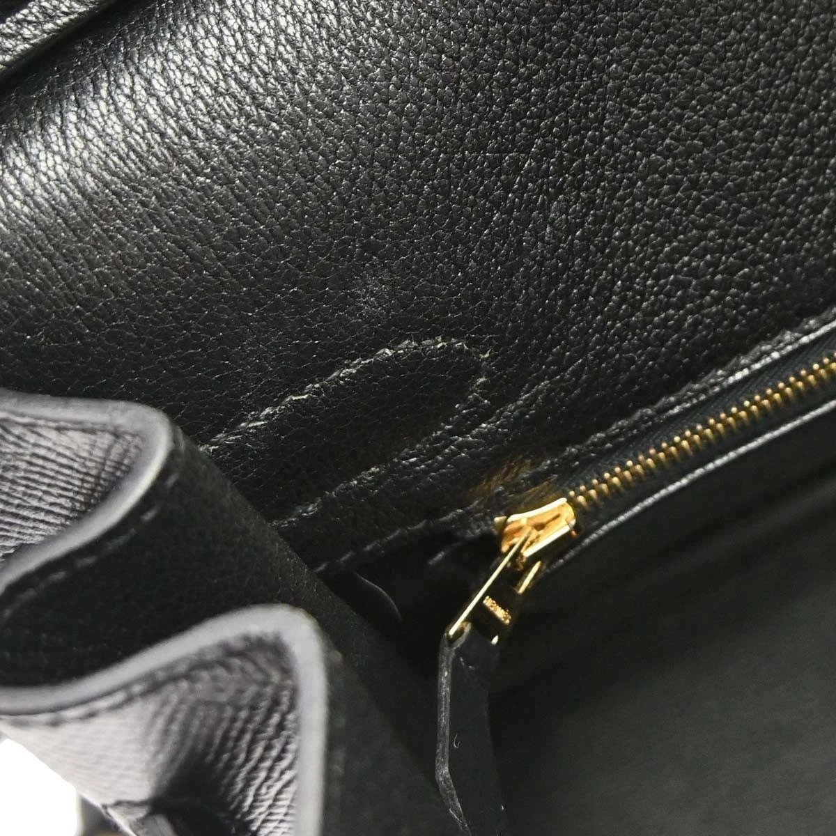 Hermès Birkin 30 Black Epsom inside zipper