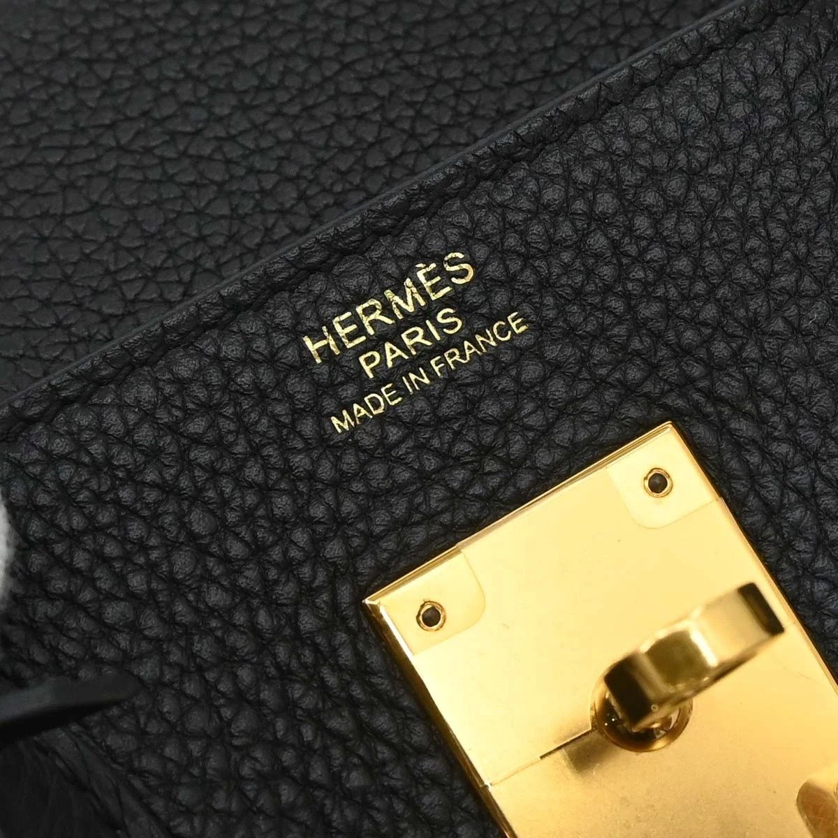 Hermès Birkin 30 Black Togo leather detail