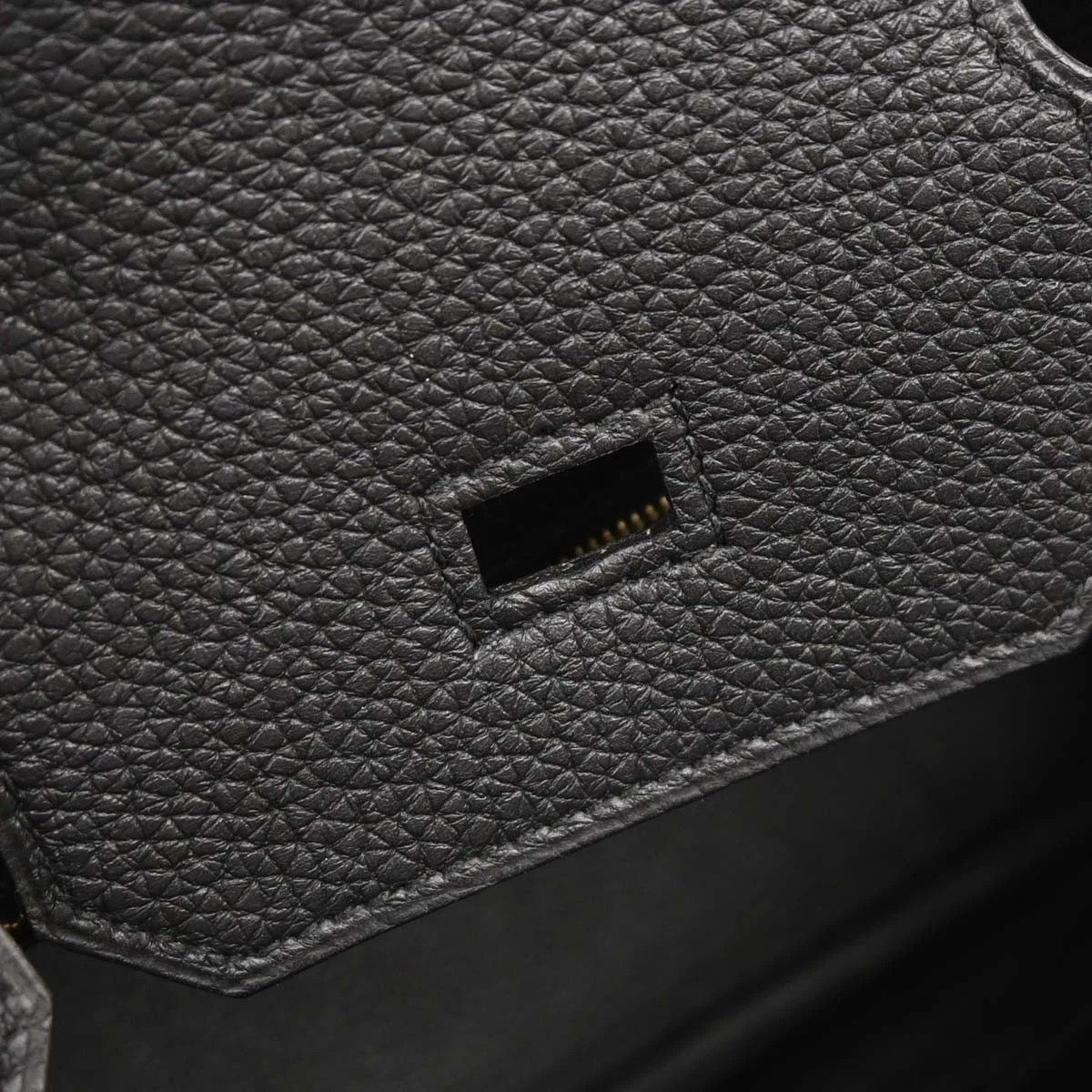 Luxury Hermès Birkin 30 Black Togo leather detail