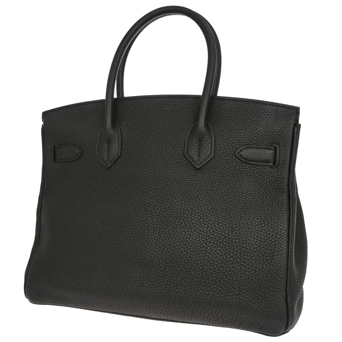 Luxury Hermès Birkin 30 Black Togo back view