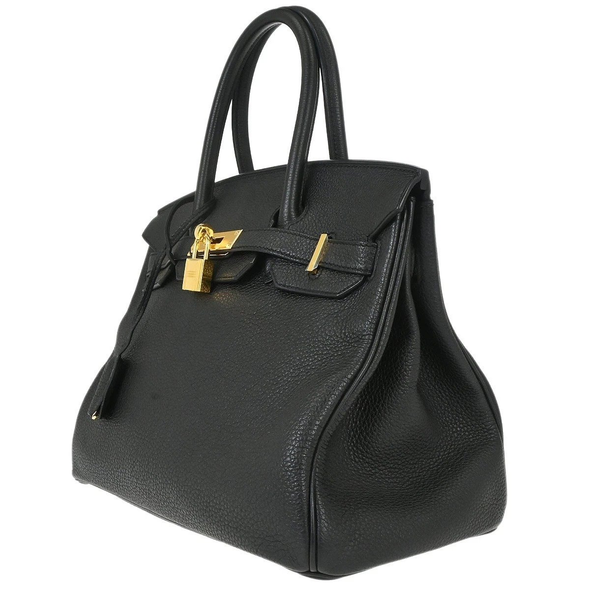 Hermès Birkin 30 Black Togo Handbag side view