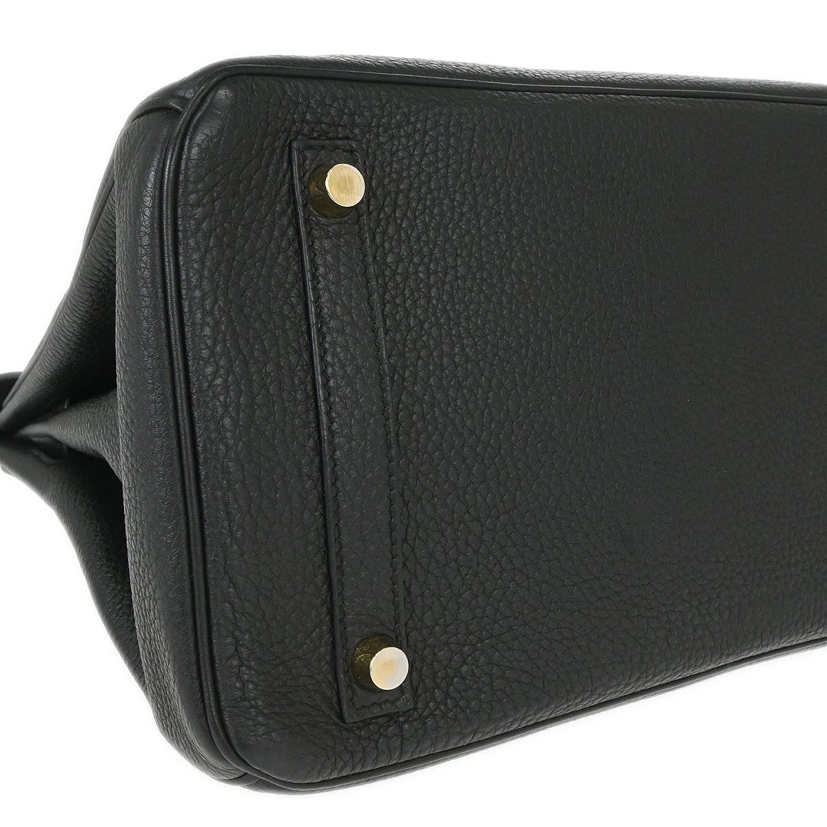 Hermès Birkin 30 Black Togo Handbag bottom view