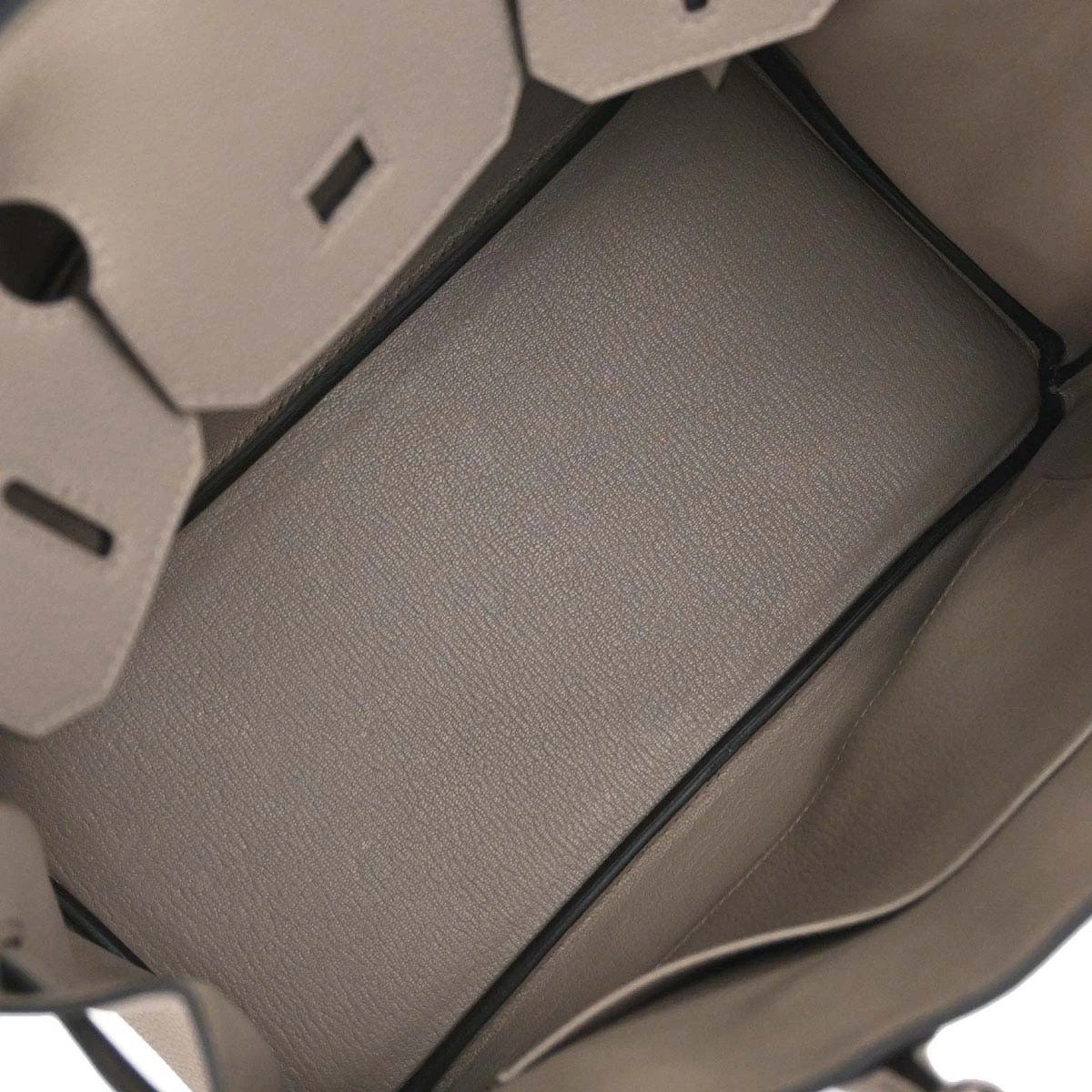 Hermès Birkin 30 Gris Asphalt Togo interior view