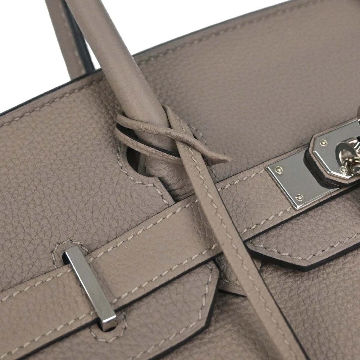 Hermès Birkin 30 Gris Asphalt Togo leather detail