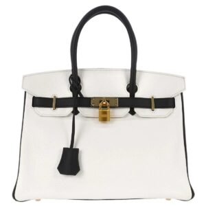 Hermès Birkin 30 White & Black Togo