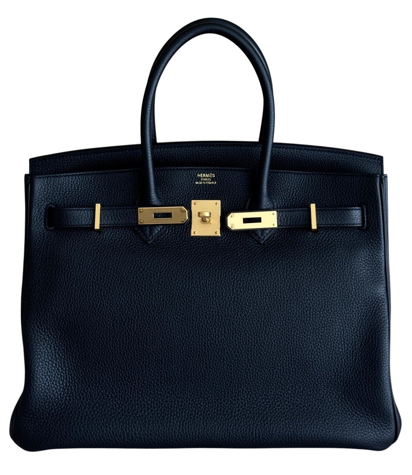 Hermès Birkin 35 Black Noir Togo front view