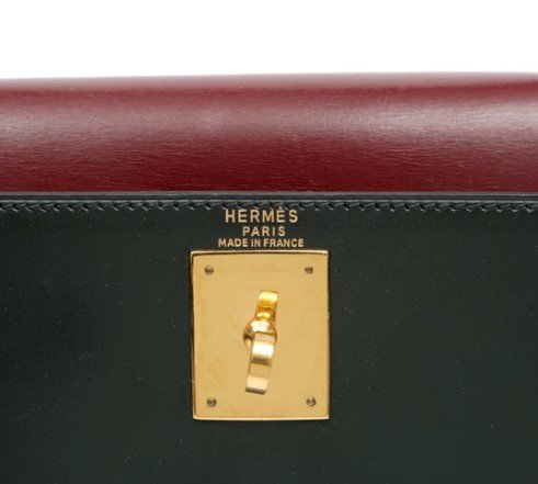 Hermès Kelly 32cm Box Tri-Color Sellier Calfskin pad lock