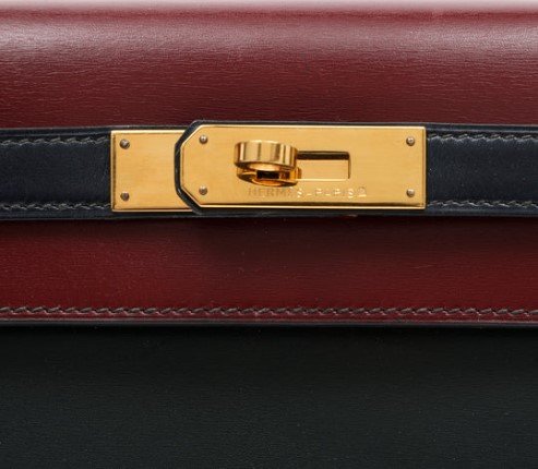 Hermès Kelly 32cm Box Tri-Color Sellier Calfskin Hermès Kelly 32cm Box Tri-Color Sellier Calfskin hardware
