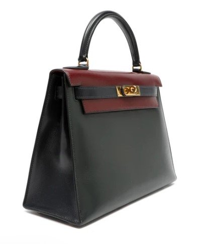 Hermès Kelly 32cm Box Tri-Color Sellier Calfskin side view 2