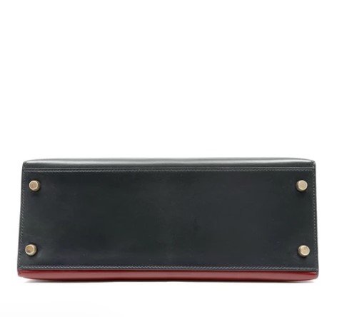 Hermès Kelly 32cm Box Tri-Color Sellier Calfskin bottom view