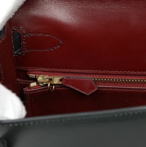 Hermès Kelly 32cm Box Tri-Color Sellier Calfskin zipper