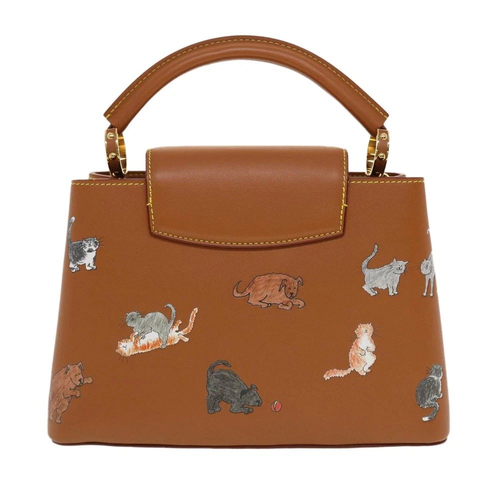 Louis Vuitton Capucines Catogram BB Brown back view