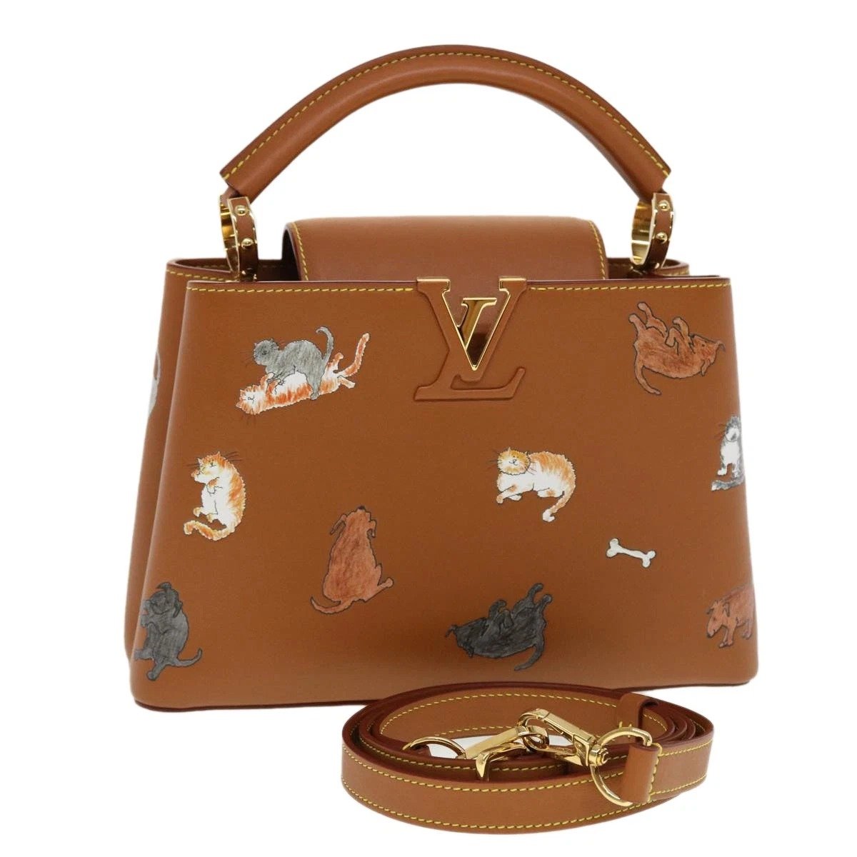 Louis Vuitton Capucines Catogram BB Brown