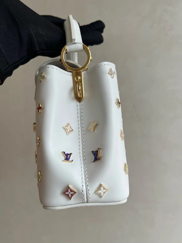 Louis Vuitton Capucines Mini White Takashi Murakami - Rare Item - Image 14