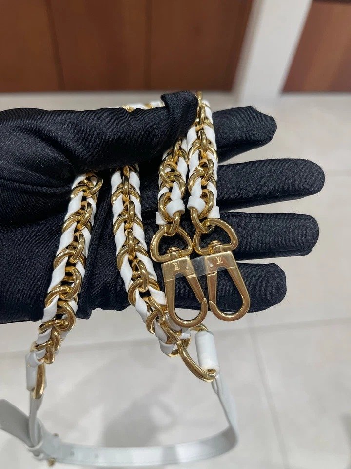 Louis Vuitton Capucines Mini White Takashi Murakami strap