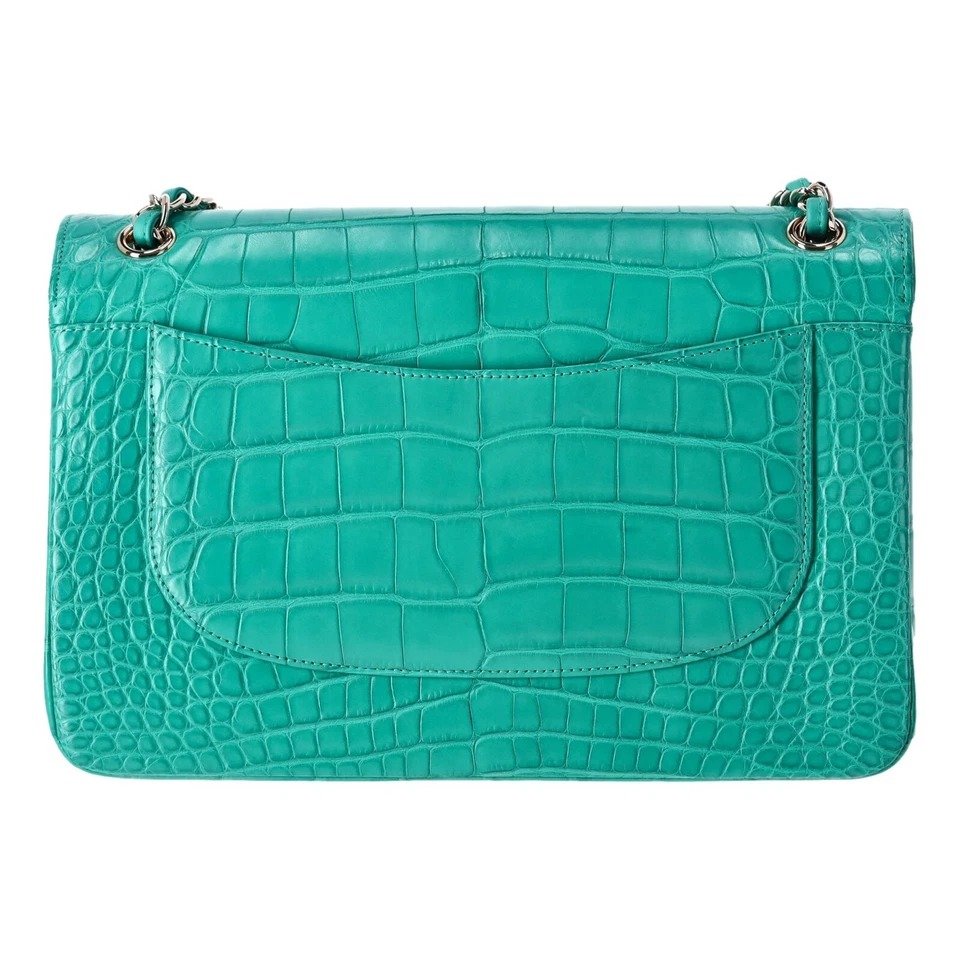 Chanel Matte Alligator Jumbo Back View
