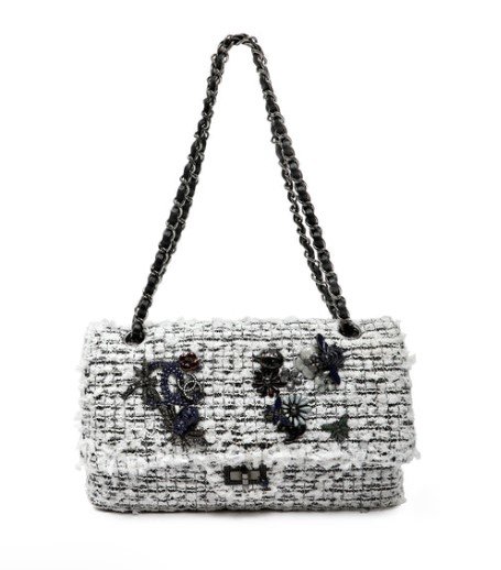 Chanel 2.55 Reissue Garden Party Silver Hardware chail long