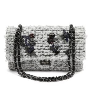 Chanel 2.55 Reissue Garden Party Silver Hardware