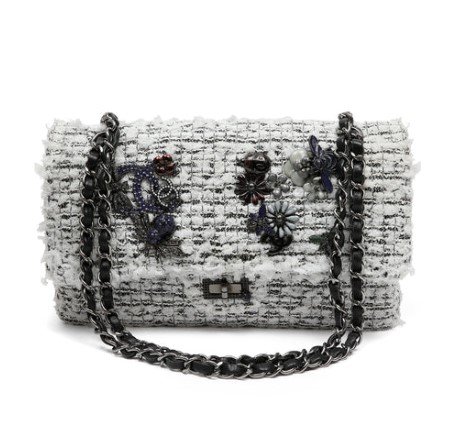 Chanel 2.55 Reissue Garden Party Silver Hardware