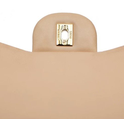 Chanel Classic Jumbo Beige Caviar Single Flap Silver Hardware flap hardware