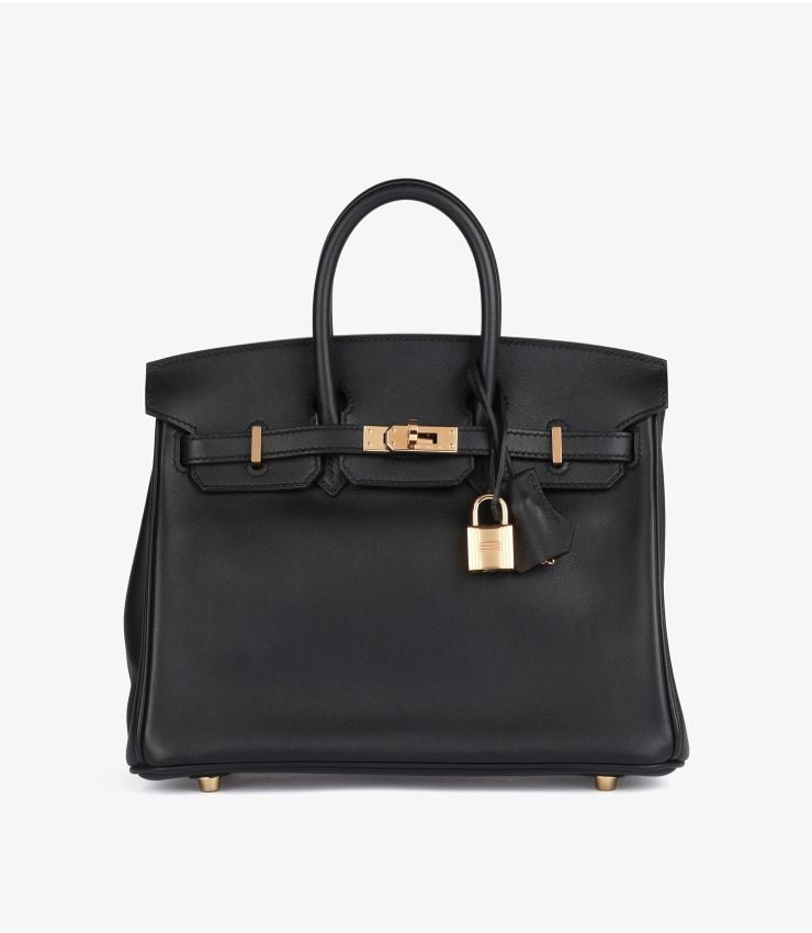 Hermès Birkin 25 Retourne Black Swift Leather