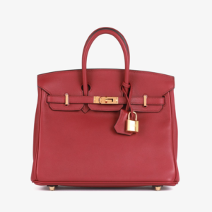 Hermès Birkin 25 Rouge Vif Retourne Swift Leather