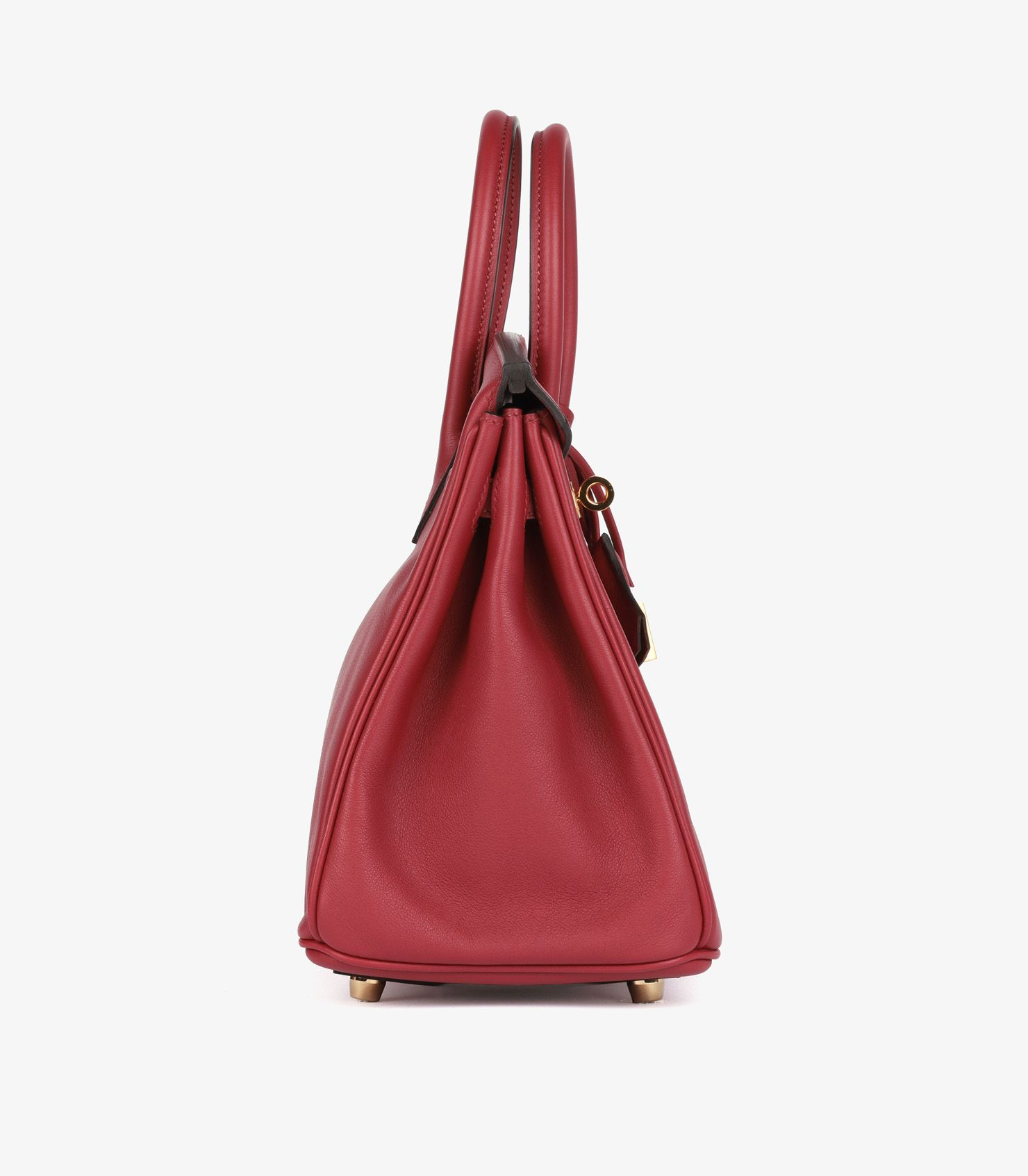 Hermès Birkin 25 Rouge Vif Retourne Swift Leather left side view