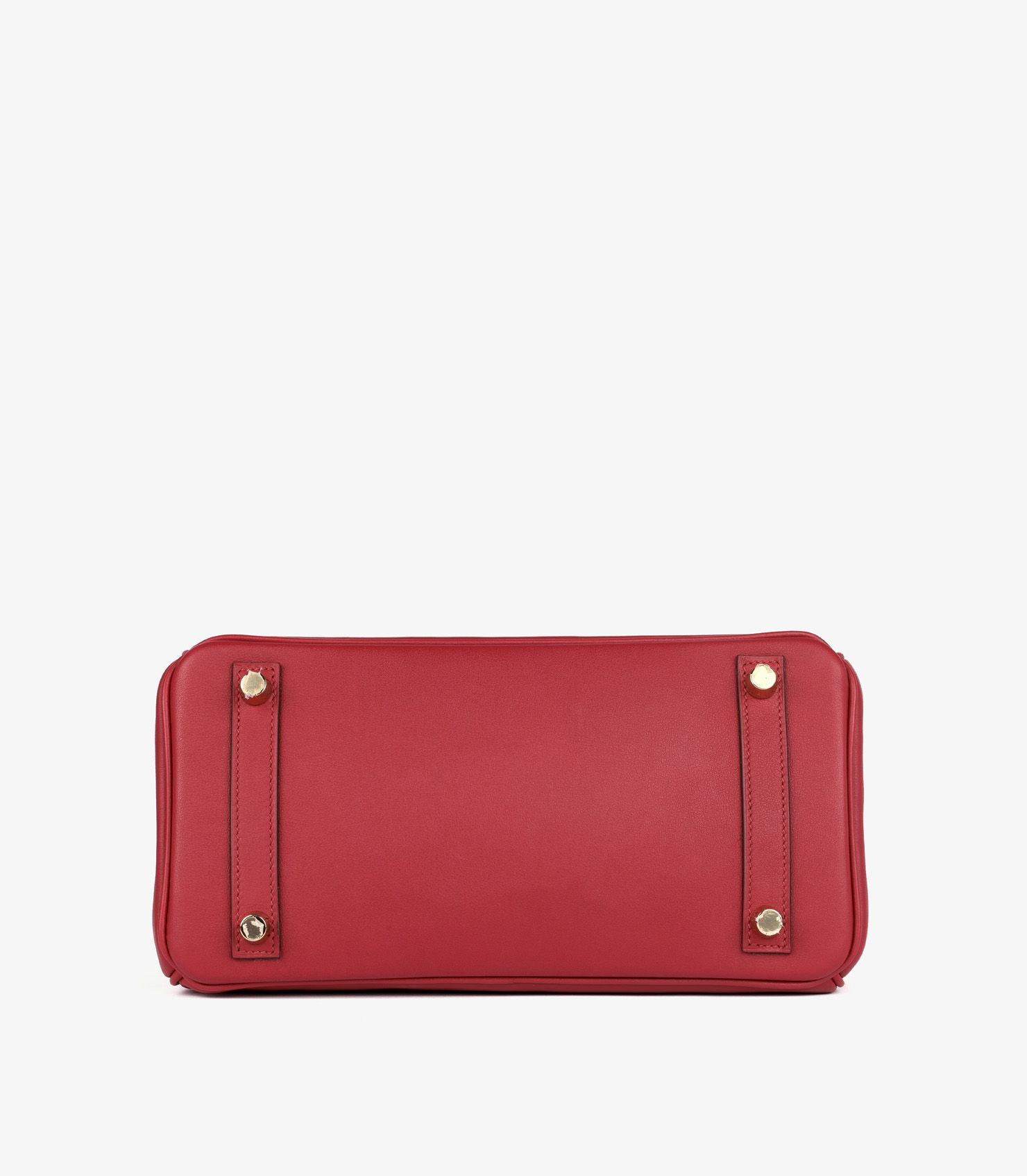 Hermès Birkin 25 Rouge Vif Retourne Swift Leather bottom view