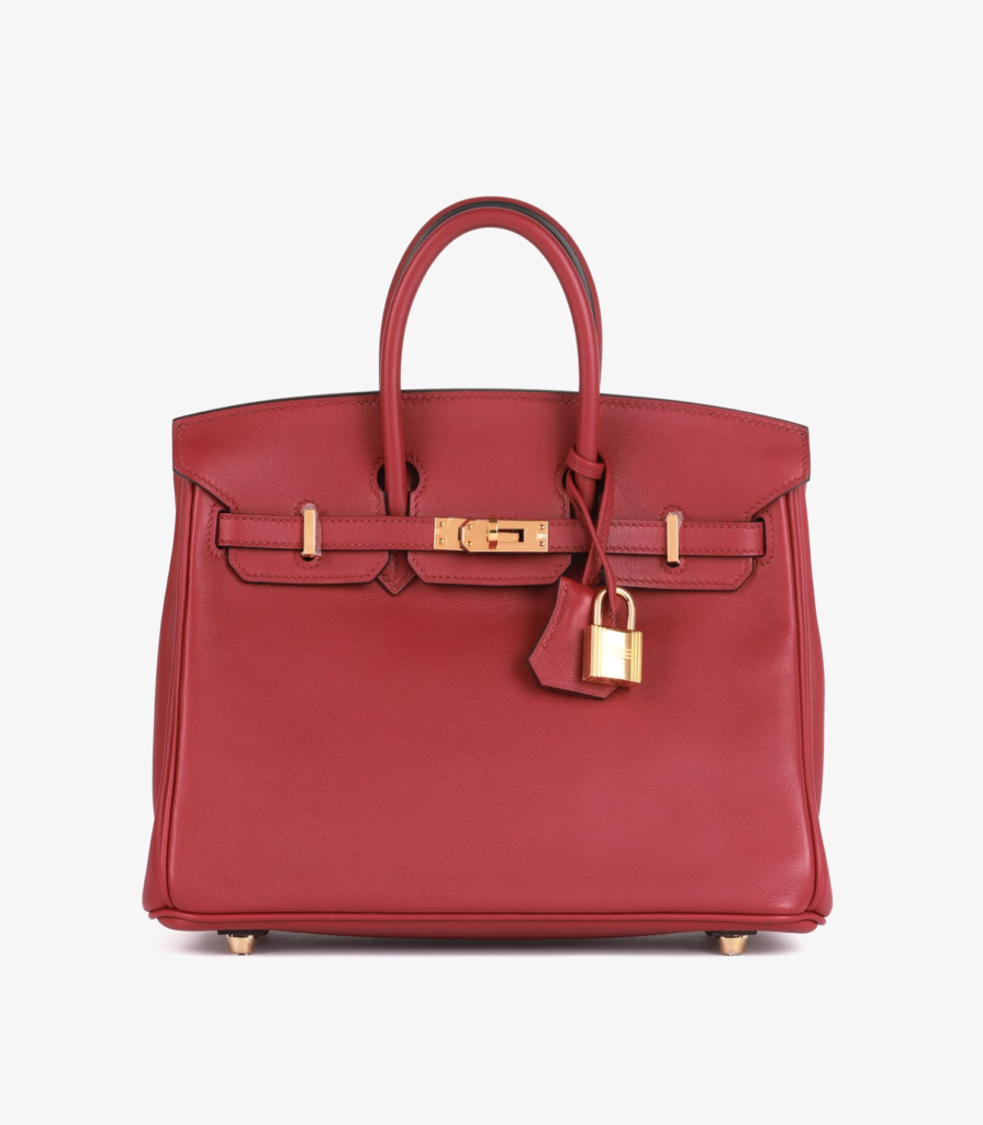Hermès Birkin 25 Rouge Vif Retourne Swift Leather