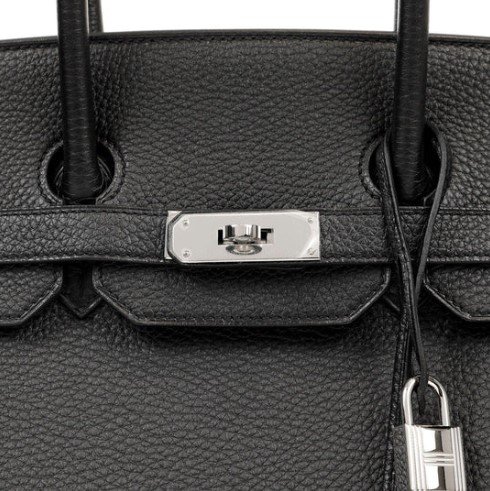 Hermès Birkin 35cm Black Togo Palladium Hardware front view