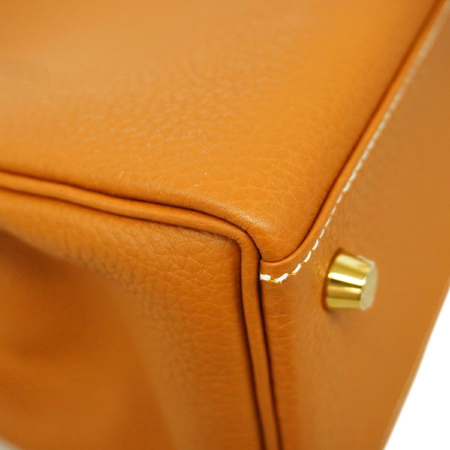 Hermes Kelly 28 Gold Togo Gold Hardware corner