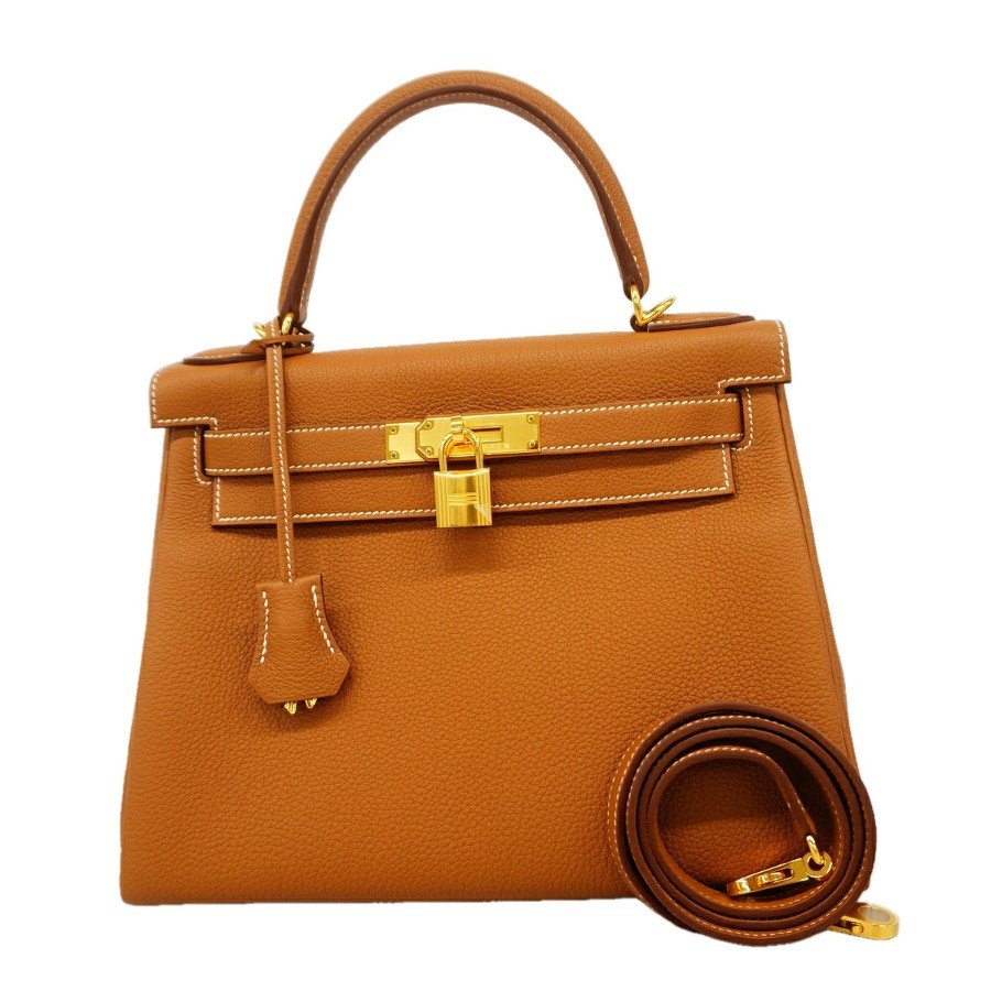 Hermes Kelly 28 Gold Togo Gold Hardware