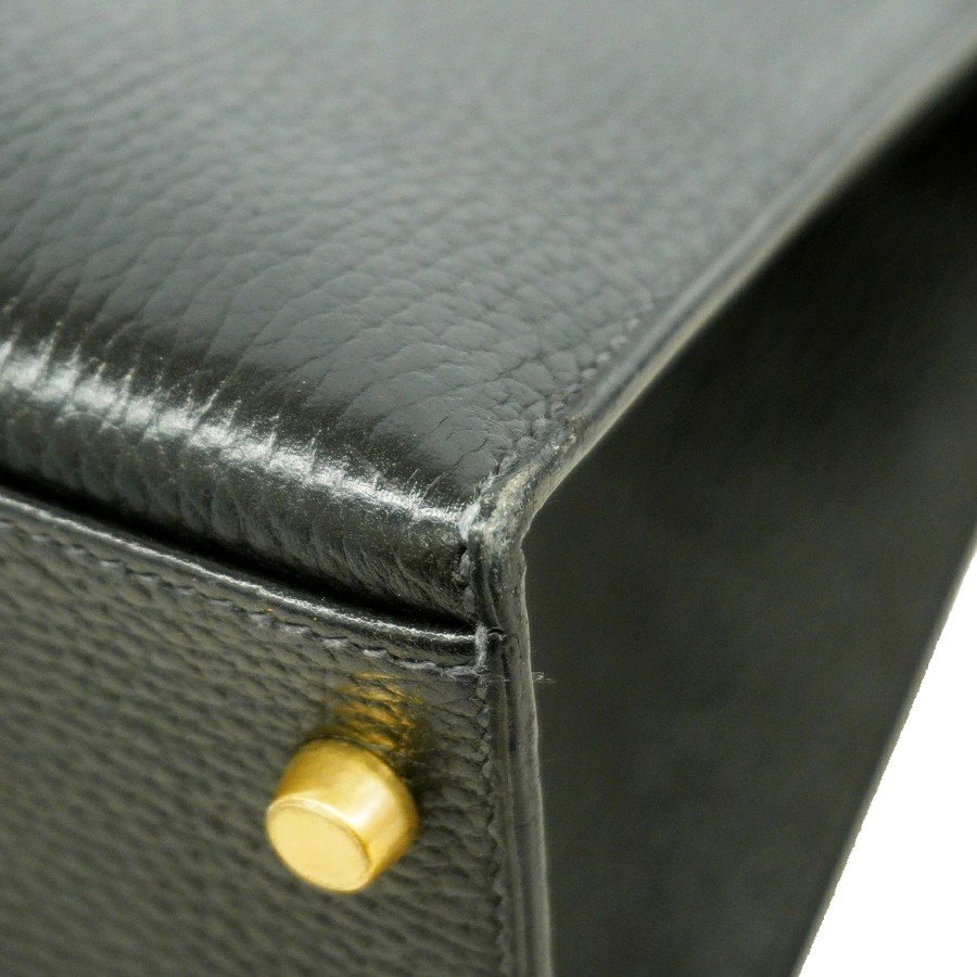 Hermes Kelly 32 Ardennes Black Gold Hardware corner
